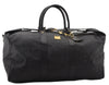 Authentic MCM Vintage PVC Leather Travel Boston Bag Black 3606F