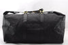 Authentic MCM Vintage PVC Leather Travel Boston Bag Black 3606F