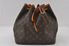 Authentic Louis Vuitton Monogram Petit Noe M42226 Shoulder Drawstring Bag 3606I