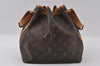 Authentic Louis Vuitton Monogram Petit Noe M42226 Shoulder Drawstring Bag 3606I