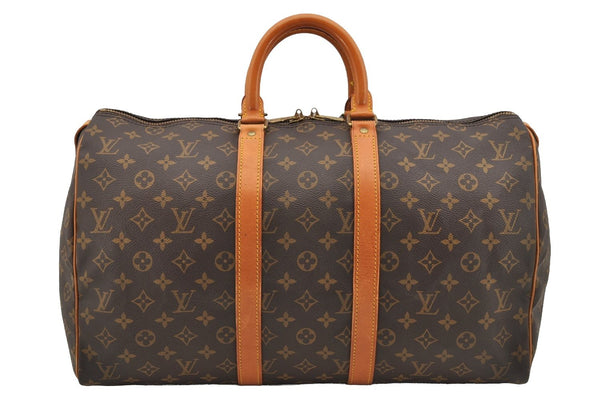 Authentic Louis Vuitton Monogram Keepall 45 Travel Boston Bag M41428 LV 3608I