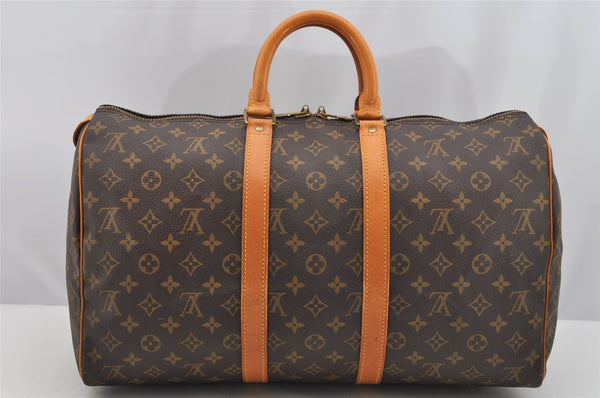 Authentic Louis Vuitton Monogram Keepall 45 Travel Boston Bag M41428 LV 3608I