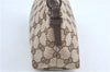 Authentic GUCCI Hand Bag Pouch Purse GG Canvas Leather 103399 Brown 3609C