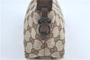 Authentic GUCCI Hand Bag Pouch Purse GG Canvas Leather 103399 Brown 3609C