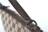 Authentic GUCCI Hand Bag Pouch Purse GG Canvas Leather 103399 Brown 3609C
