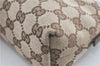 Authentic GUCCI Hand Bag Pouch Purse GG Canvas Leather 103399 Brown 3609C