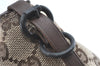Authentic GUCCI Hand Bag Pouch Purse GG Canvas Leather 103399 Brown 3609C