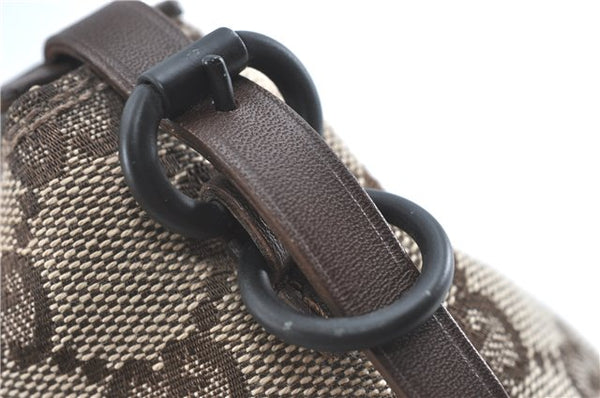 Authentic GUCCI Hand Bag Pouch Purse GG Canvas Leather 103399 Brown 3609C