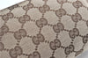 Authentic GUCCI Hand Bag Pouch Purse GG Canvas Leather 103399 Brown 3609C