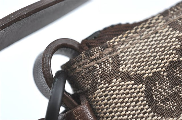 Authentic GUCCI Hand Bag Pouch Purse GG Canvas Leather 103399 Brown 3609C