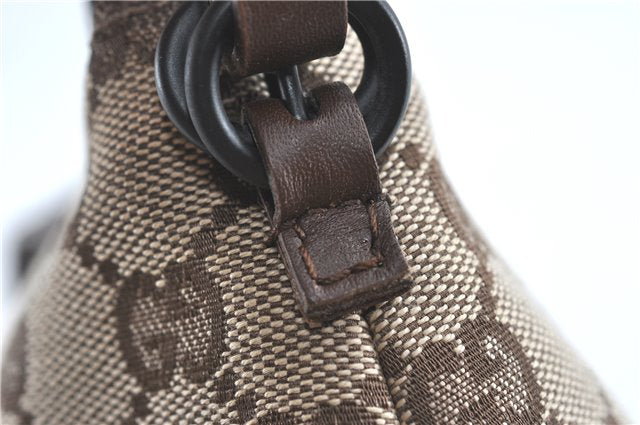 Authentic GUCCI Hand Bag Pouch Purse GG Canvas Leather 103399 Brown 3609C