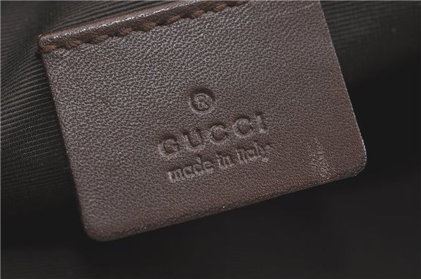 Authentic GUCCI Hand Bag Pouch Purse GG Canvas Leather 103399 Brown 3609C