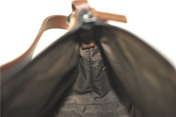 Authentic GUCCI Hand Bag Pouch Purse GG Canvas Leather 103399 Brown 3609C