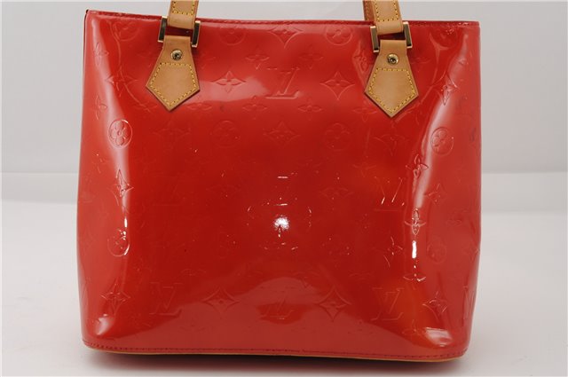 Authentic Louis Vuitton Vernis Houston Shoulder Hand Bag Red M91092 LV 3610F