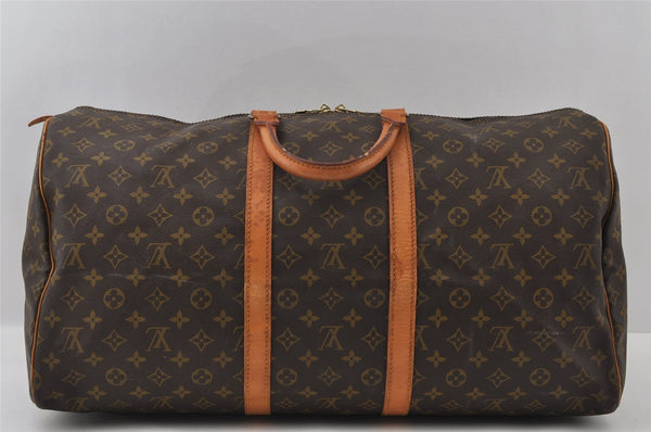 Authentic Louis Vuitton Monogram Keepall 55 Travel Boston Bag M41424 LV 3612I