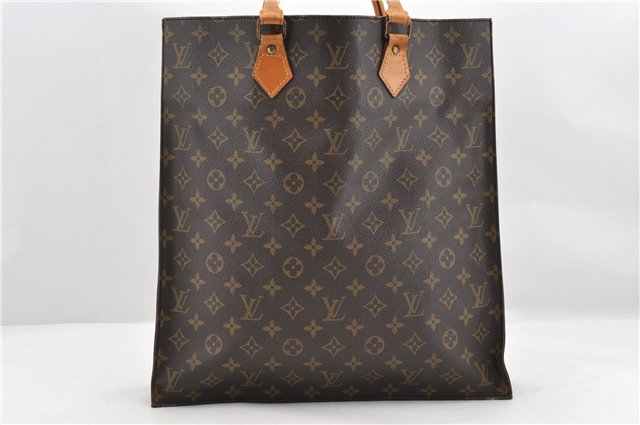 Authentic LOUIS VUITTON Monogram Sac Plat Hand Bag Purse M51140 LV 3614C