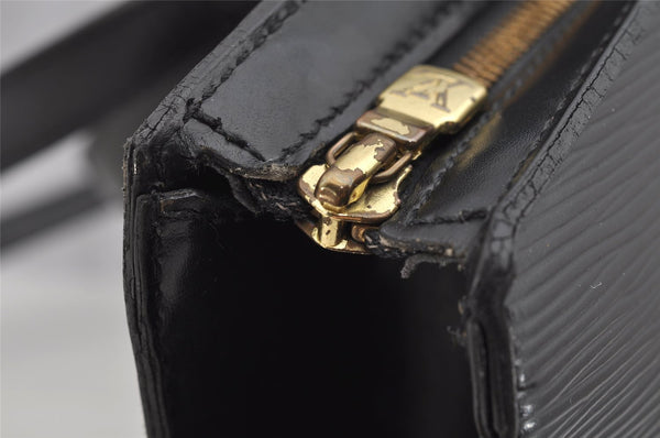 Auth Louis Vuitton Epi Saint Jacques Shopping Shoulder Bag Black M52262 LV 3614I