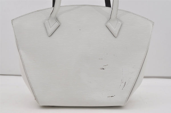 Authentic Louis Vuitton Epi Saint Jacques Shoulder Bag White M50045 LV 3615I