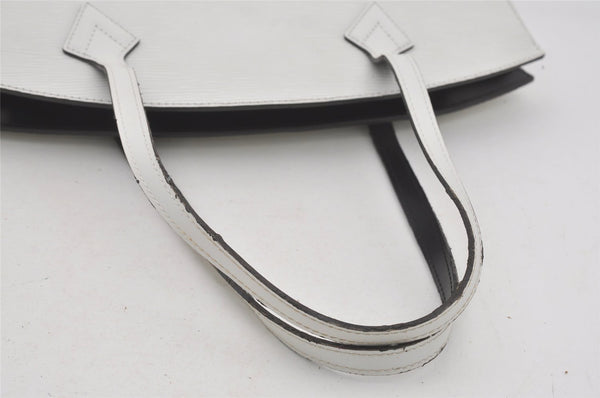 Authentic Louis Vuitton Epi Saint Jacques Shoulder Bag White M50045 LV 3615I