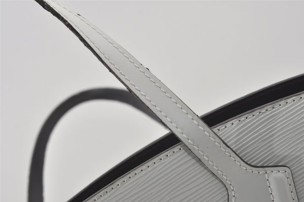 Authentic Louis Vuitton Epi Saint Jacques Shoulder Bag White M50045 LV 3615I