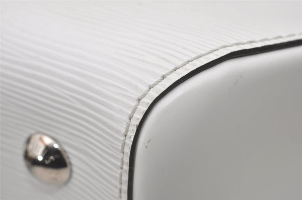 Authentic Louis Vuitton Epi Saint Jacques Shoulder Bag White M50045 LV 3615I