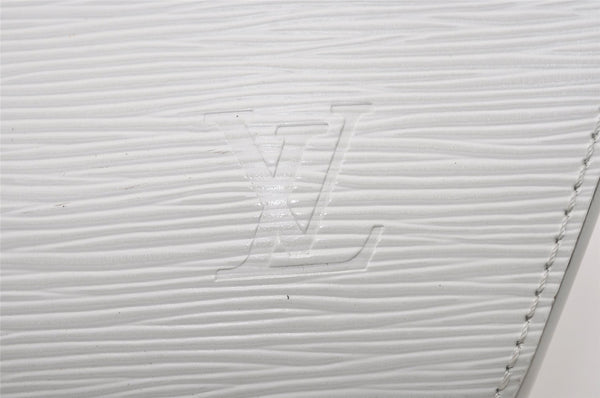 Authentic Louis Vuitton Epi Saint Jacques Shoulder Bag White M50045 LV 3615I