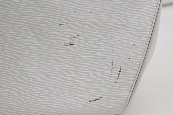 Authentic Louis Vuitton Epi Saint Jacques Shoulder Bag White M50045 LV 3615I