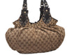 Authentic GUCCI Shoulder Hand Tote Bag GG Canvas Leather 203624 Brown 3616I