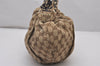 Authentic GUCCI Shoulder Hand Tote Bag GG Canvas Leather 203624 Brown 3616I