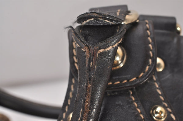 Authentic GUCCI Shoulder Hand Tote Bag GG Canvas Leather 203624 Brown 3616I