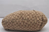 Authentic GUCCI Shoulder Hand Tote Bag GG Canvas Leather 203624 Brown 3616I