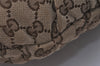 Authentic GUCCI Shoulder Hand Tote Bag GG Canvas Leather 203624 Brown 3616I