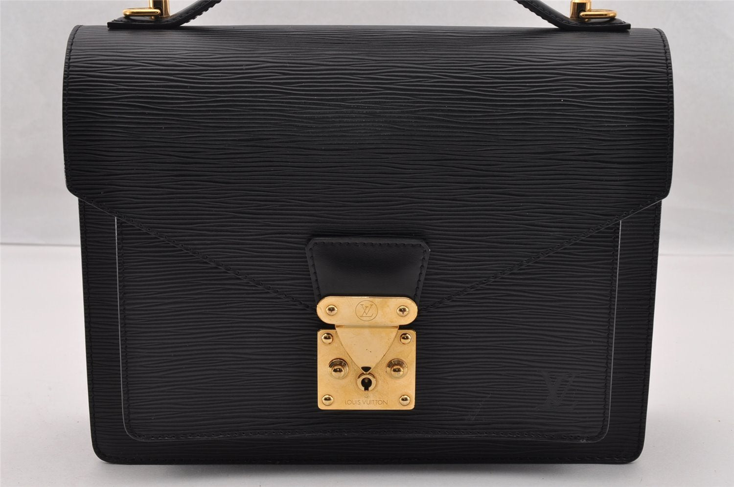 Authentic Louis Vuitton Epi Monceau 2Way Shoulder Hand Bag Black M52122 LV 3617I