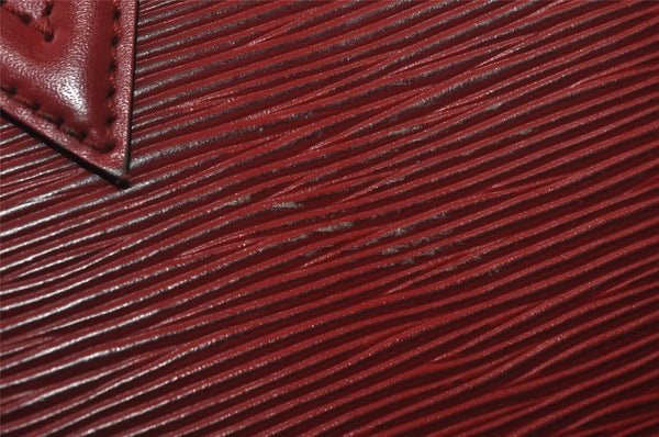 Authentic Louis Vuitton Epi Saint Jacques Hand Bag Red M52277 LV 3619I