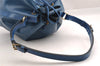 Authentic Louis Vuitton Epi Noe Shoulder Drawstring Bag Blue M44005 LV 3622I