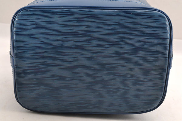 Authentic Louis Vuitton Epi Noe Shoulder Drawstring Bag Blue M44005 LV 3622I