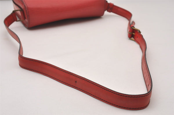 Authentic Louis Vuitton Epi Cartouchiere MM Shoulder Cross Bag M52247 Red 3623I