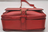 Authentic Louis Vuitton Epi Cartouchiere MM Shoulder Cross Bag M52247 Red 3623I