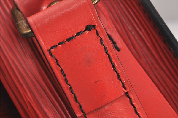 Authentic Louis Vuitton Epi Cartouchiere MM Shoulder Cross Bag M52247 Red 3623I