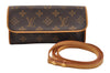 Authentic Louis Vuitton Monogram Pochette Twin PM Shoulder Bag M51854 LV 3624I