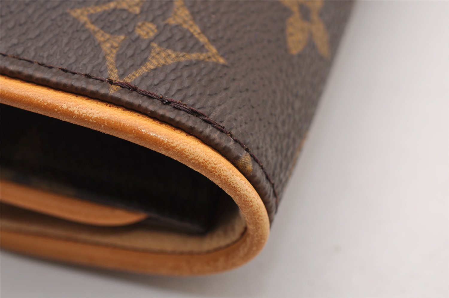 Authentic Louis Vuitton Monogram Pochette Twin PM Shoulder Bag M51854 LV 3624I