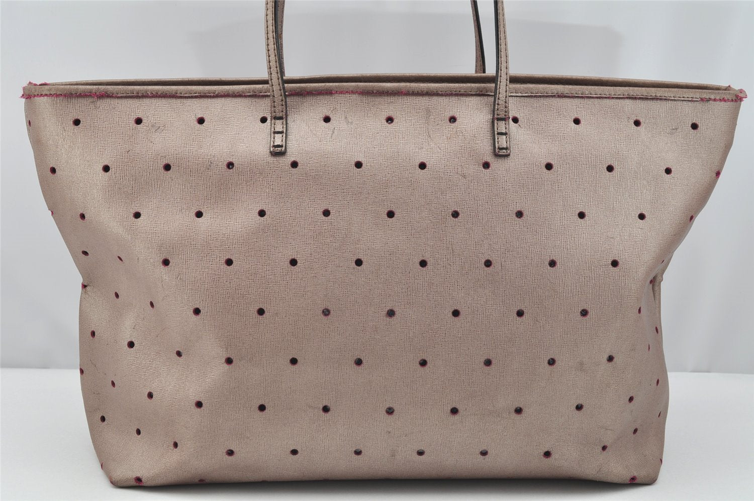 Authentic FENDI Vintage Leather Shoulder Tote Bag Pink 3625I