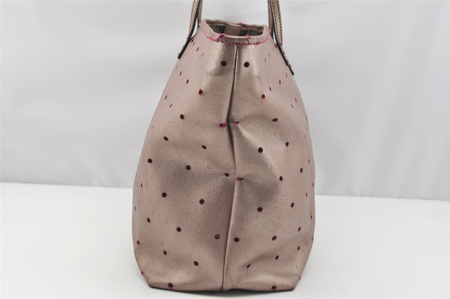 Authentic FENDI Vintage Leather Shoulder Tote Bag Pink 3625I