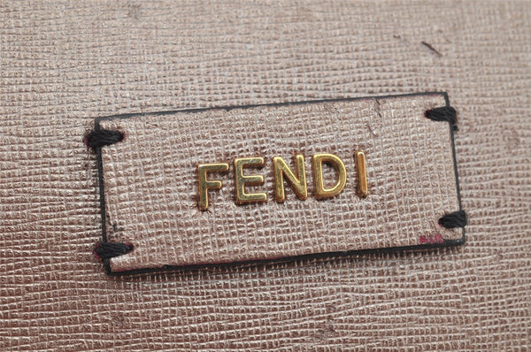 Authentic FENDI Vintage Leather Shoulder Tote Bag Pink 3625I