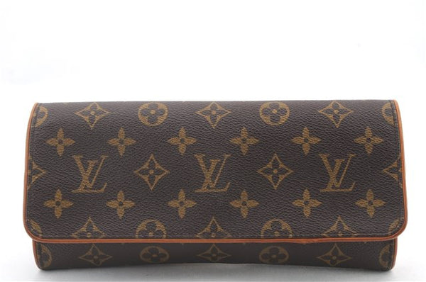 Authentic LOUIS VUITTON Monogram Pochette Twin GM Shoulder Pouch M51852 LV 3626C