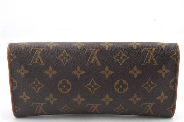 Authentic LOUIS VUITTON Monogram Pochette Twin GM Shoulder Pouch M51852 LV 3626C