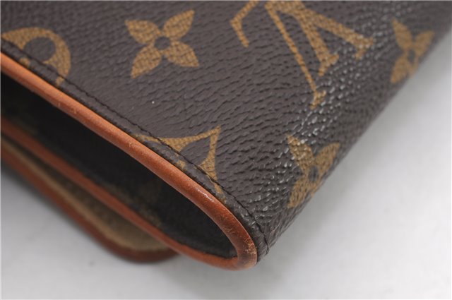 Authentic LOUIS VUITTON Monogram Pochette Twin GM Shoulder Pouch M51852 LV 3626C