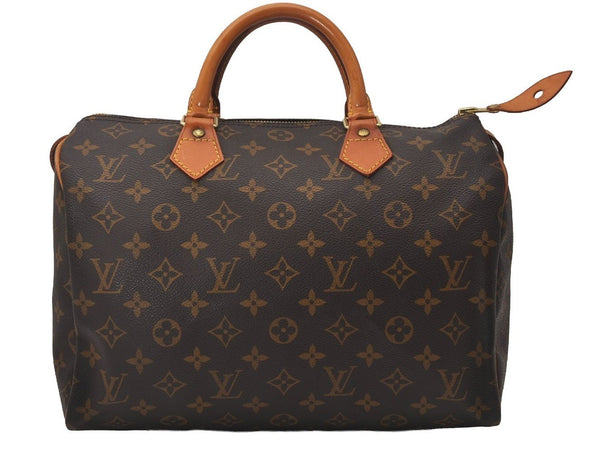 Authentic Louis Vuitton Monogram Speedy 30 Hand Boston Bag M41526 LV 3627I