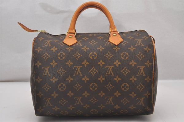 Authentic Louis Vuitton Monogram Speedy 30 Hand Boston Bag M41526 LV 3627I