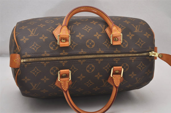 Authentic Louis Vuitton Monogram Speedy 30 Hand Boston Bag M41526 LV 3627I